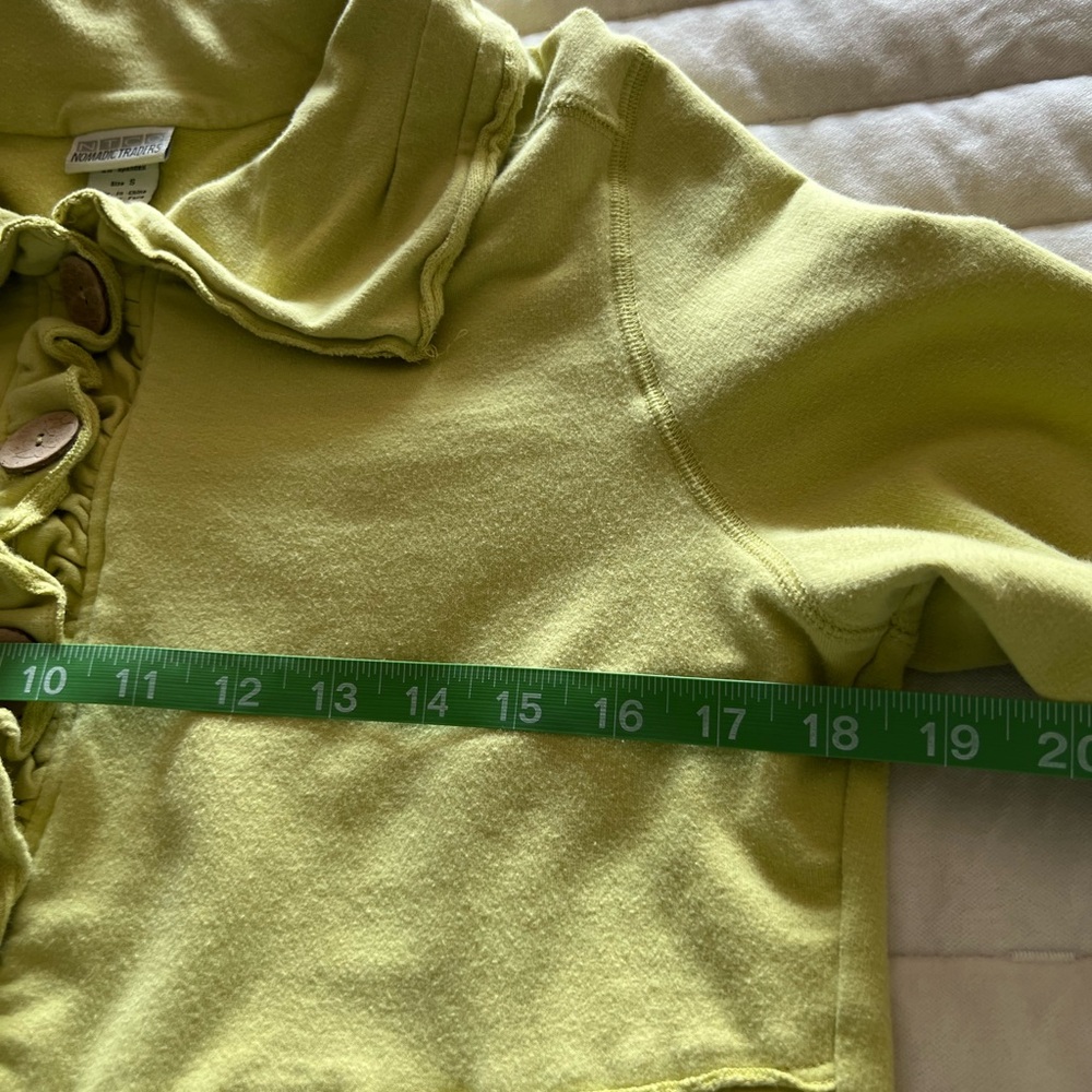 Nomadic Traders Lime Ruffle Button Blazer - image 7